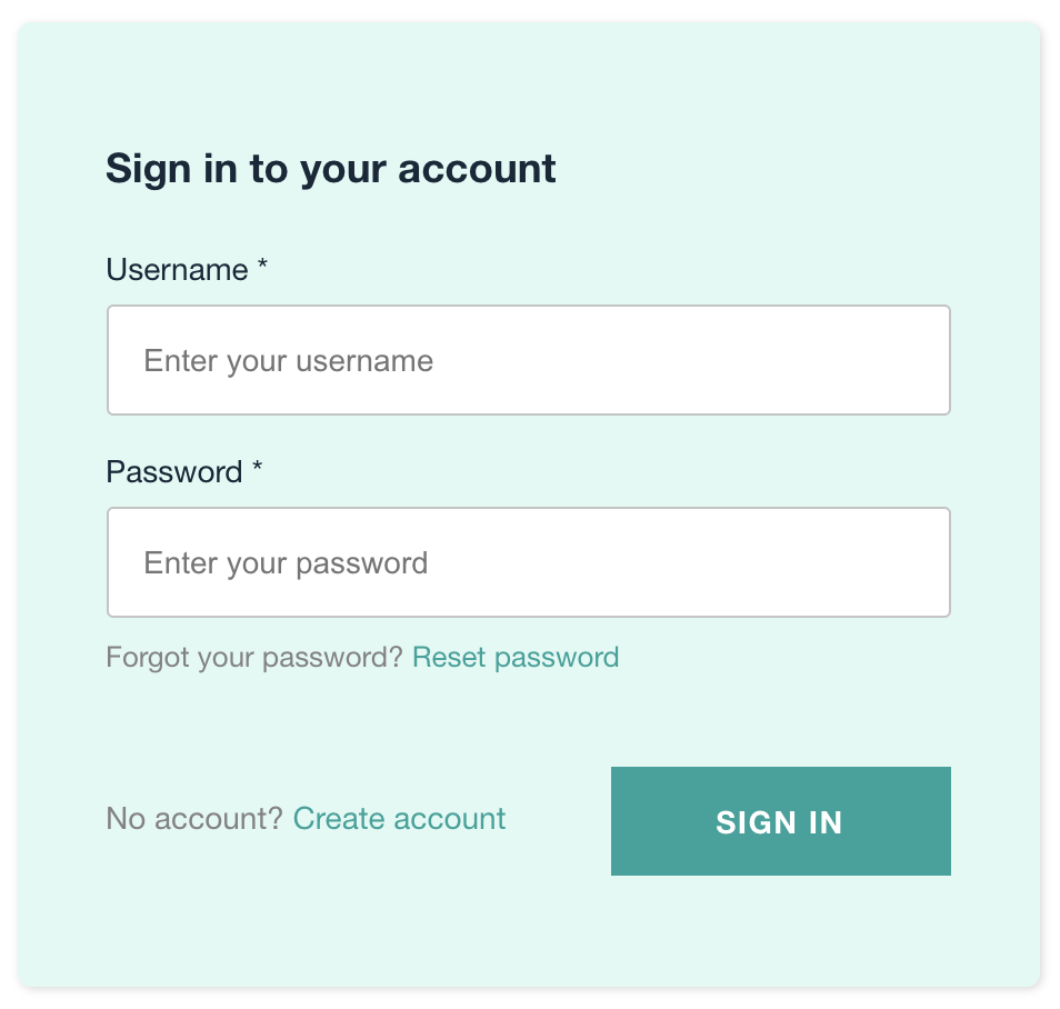 AWS Amplify customized cognito login